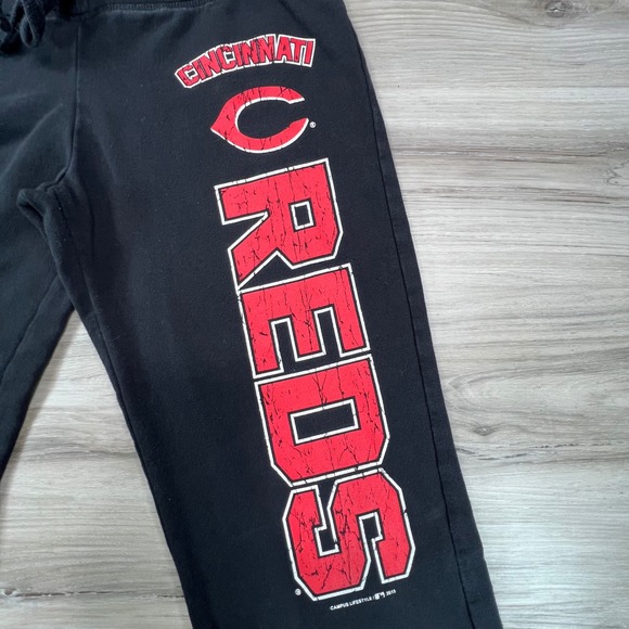 Cincinnati Reds MLB Sweatpants Lounge Pants Women's Black Red Athletic‎ Apparel - Picture 2 of 11